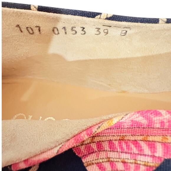 Gucci Vintage Seashell Print Canvas Espadrilles Flat EU Size 39 US Size 9 - Picture 12 of 13